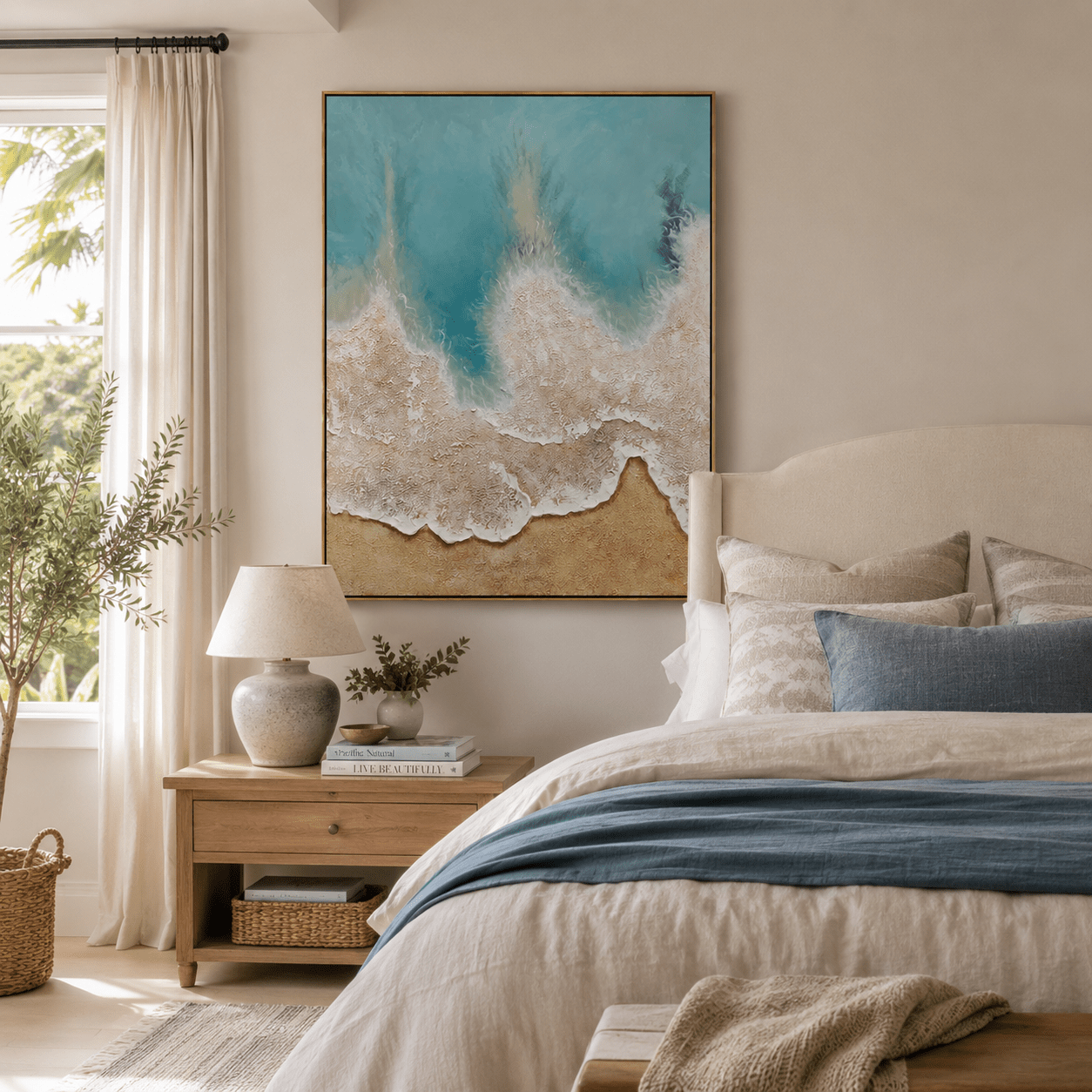 3D Heavy Texture Ocean Relief Art CZ0179 - Viral Wall Art